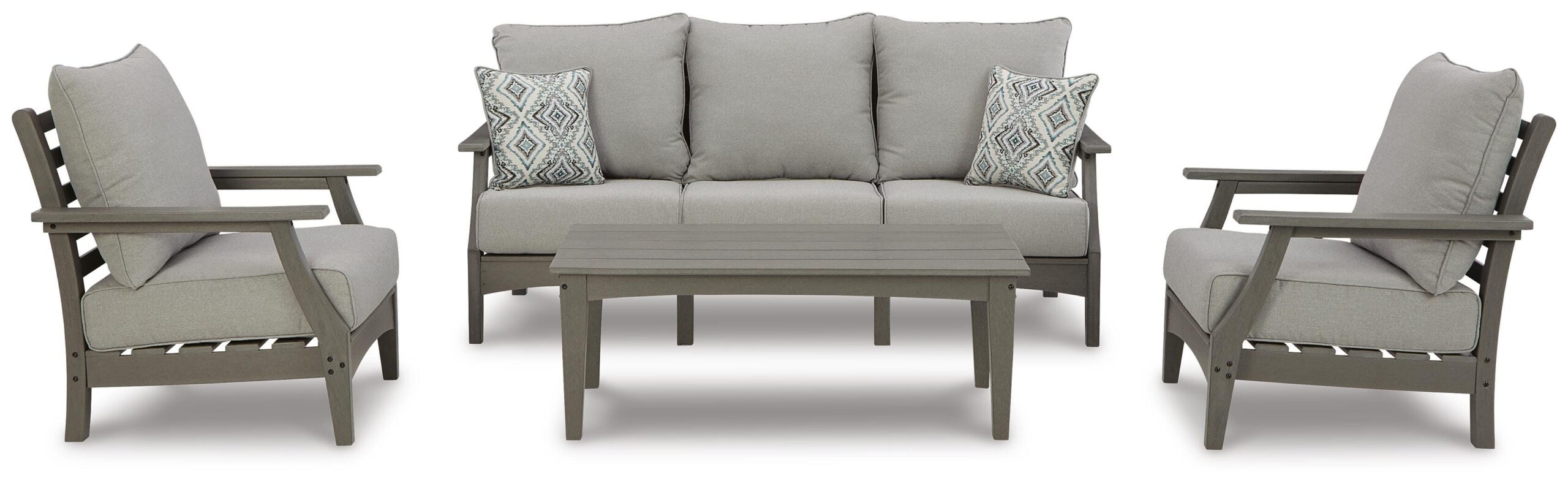 f104f1031cb8f063a985b82080dc64db Visola Outdoor Sofa, 2 Lounge Chairs and Coffee Table - Image 1