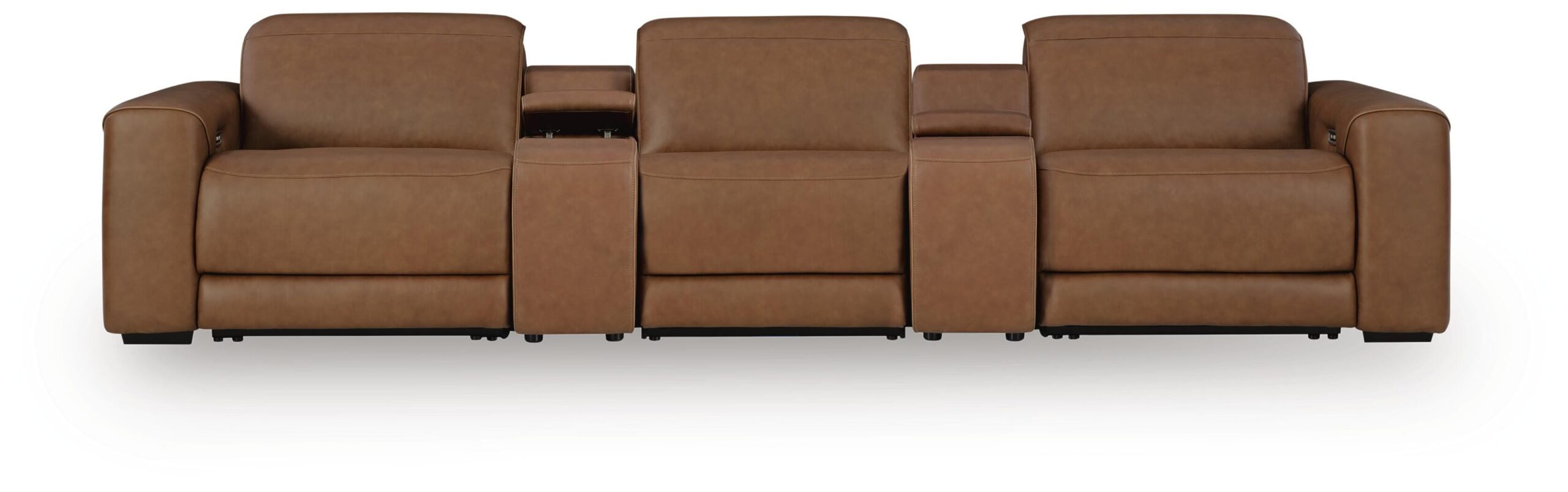 f2ee110728af71ac2923933190f2ee9a Magic Man 5-Piece Power Reclining Sectional with Console - Image 1