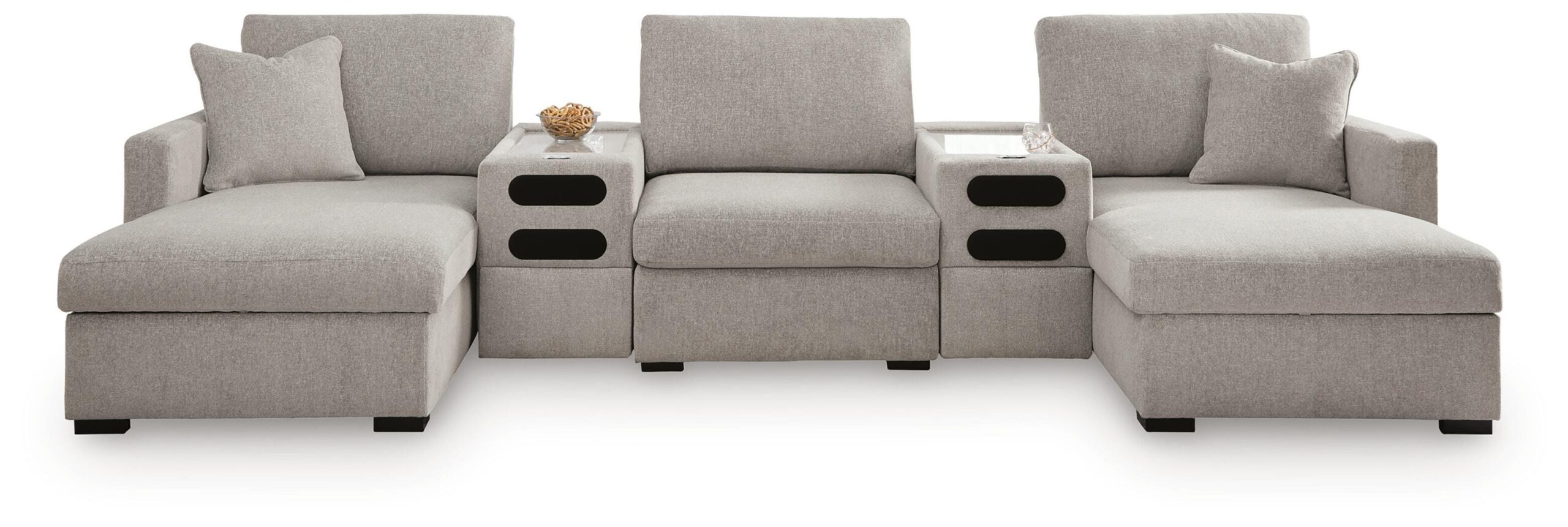 f737aaecd7f8c598aa04ba4eae783e35 ModMax Luxe 5-Piece Double Chaise Sectional with Audio Consoles - Image 1