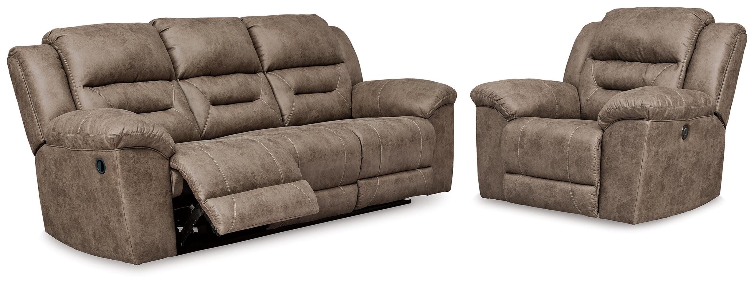 f821e3bb063588f76718538bbb887308 Stoneland Reclining Sofa and Power Recliner - Image 1