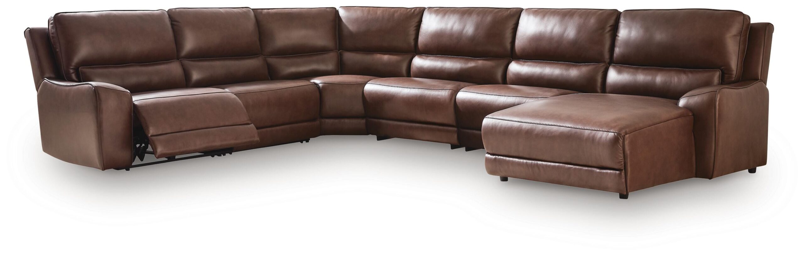 f9b4c3aa4098f1d69fb9316ab3d0c74b DeepWakes 6-Piece Reclining Sectional with Chaise - Image 1