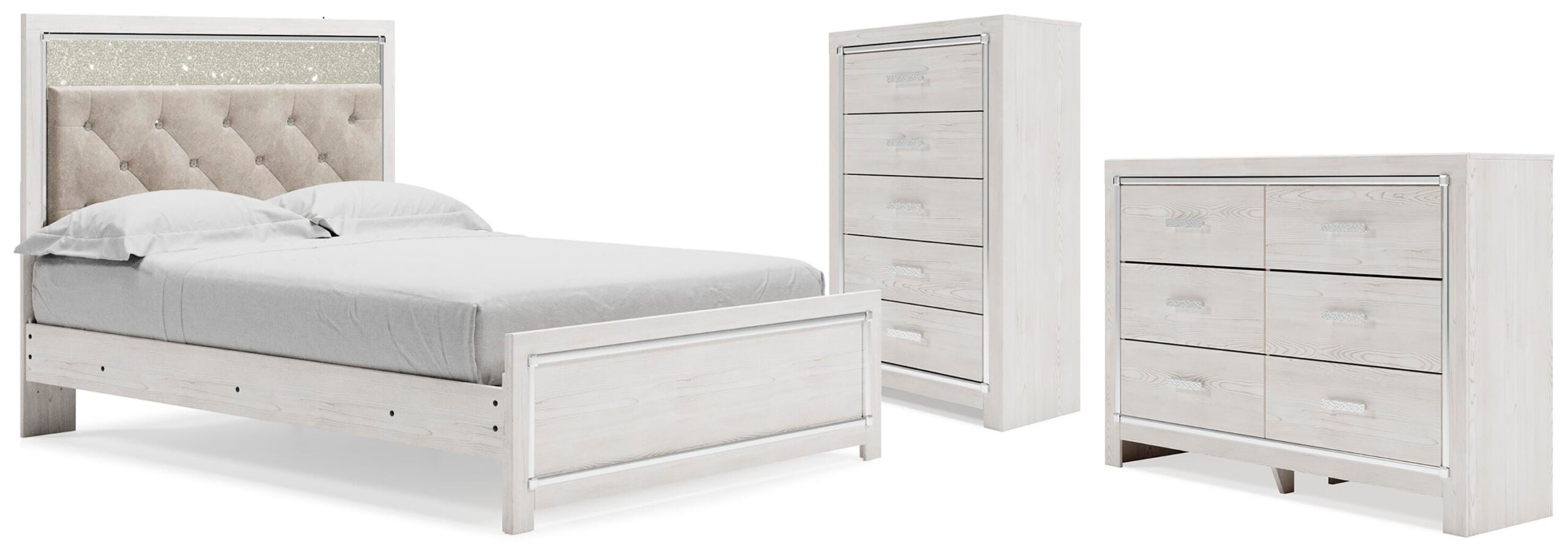 f9d7fc9fab5143845b9309f41960b1c8 Altyra Queen Panel Bed, Dresser and Chest - Image 1