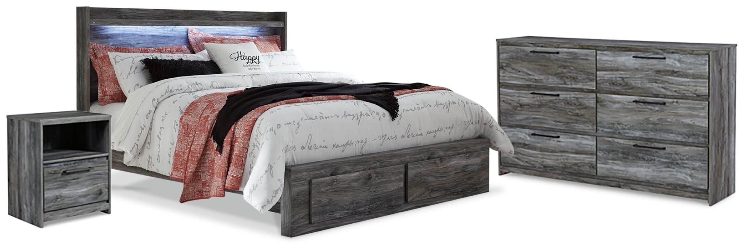 fb1509f4fc4694cb3bdd0253d459dea8 Baystorm King Panel Storage Bed, Dresser and Nightstand - Image 1