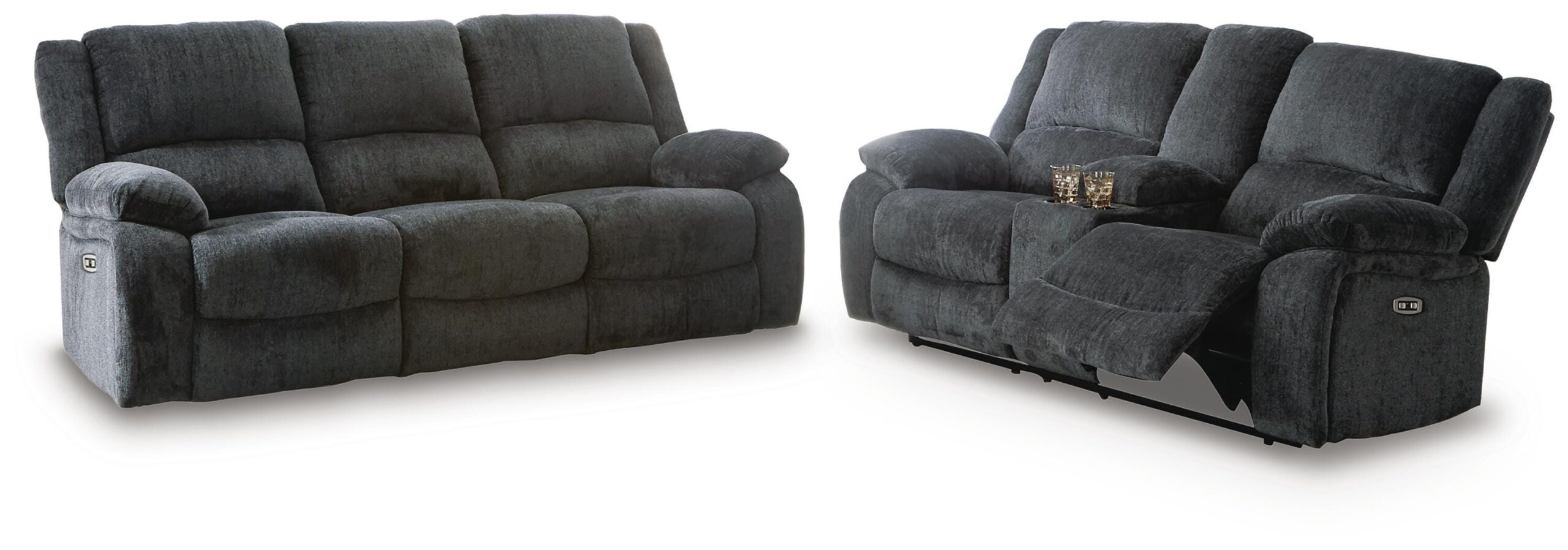 feb94fc9d6cb23e1c22879672f71983e Draycoll Power Reclining Sofa and Loveseat - Image 1