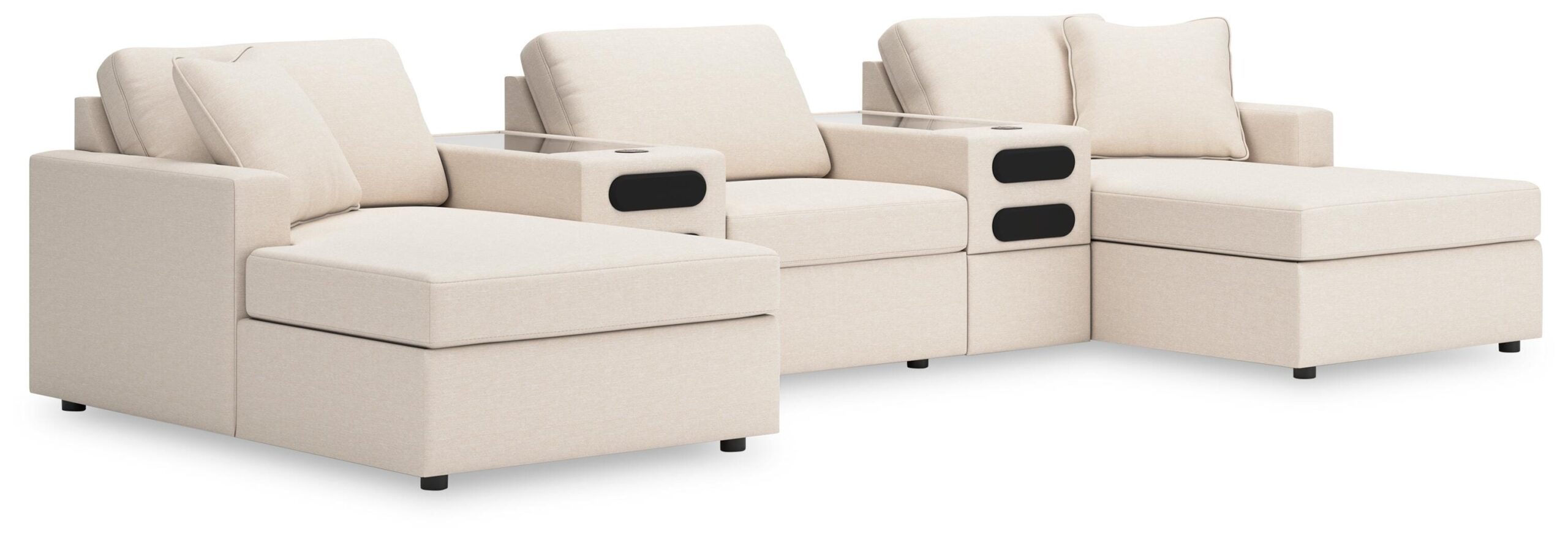 d168d6fbecea6d372f5e9fe7db2fc90c Modmax 5-Piece Double Storage Chaise Sectional with Audio Consoles - Image 1